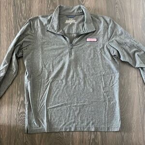 Vineyard Vines Gray Quarter-Zip Pullover